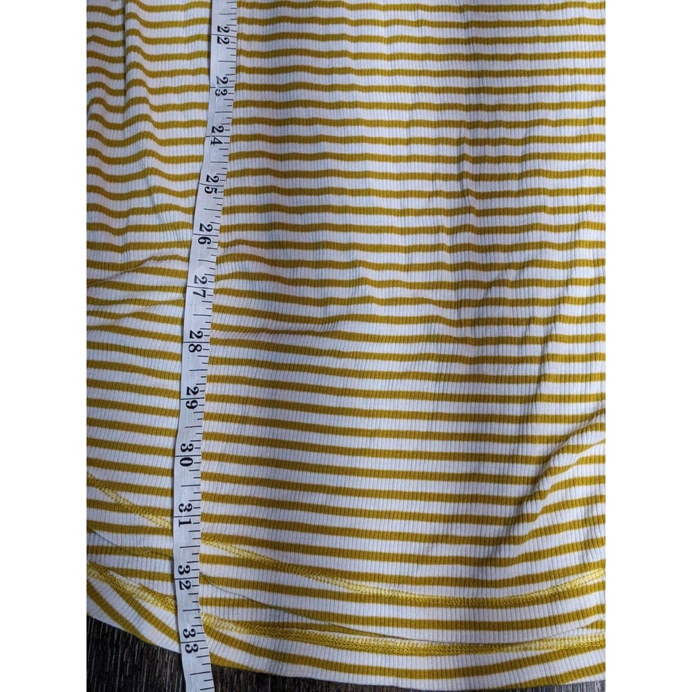 Anthropologie Pure + Good Striped Henley Dress Yellow XS - Picture 9 of 9